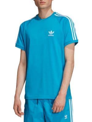 Adidas Striped Logo Cotton Tee