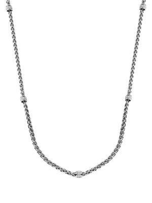 Lord & Taylor Sterling Silver Braided Rope Necklace