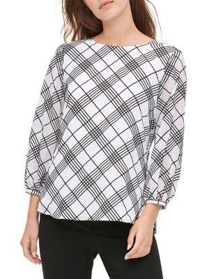 Calvin Klein Grid Printed Blouse