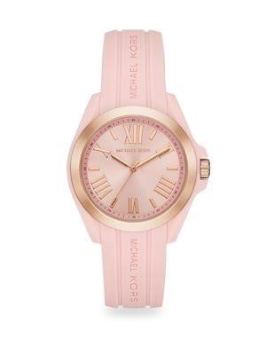 Michael Kors Bradshaw Rose Goldtone Silicone Watch