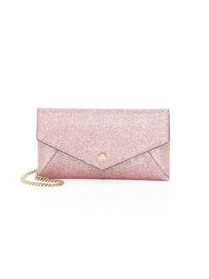 Kate Spade New York Burgess Glitter Leather Clutch