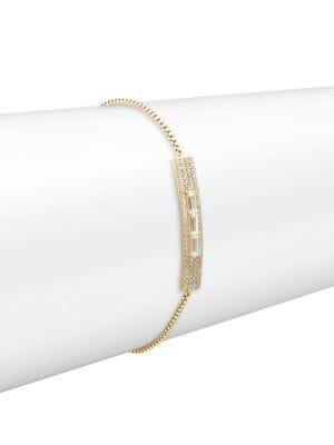 Nadri Aura Goldplated Pave Id Bracelet