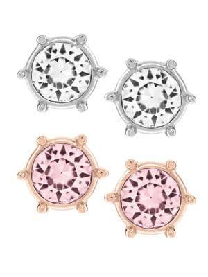 Swarovski Botanic Two-pair Two-tone Stud Earrings Set
