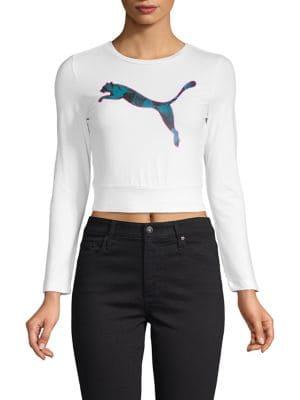 Puma Rebels Long-sleeve Cropped Top