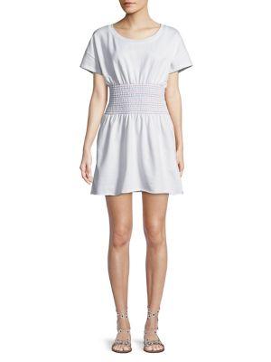 Design Lab Lord & Taylor Smock-waist Fit-&-flare Dress