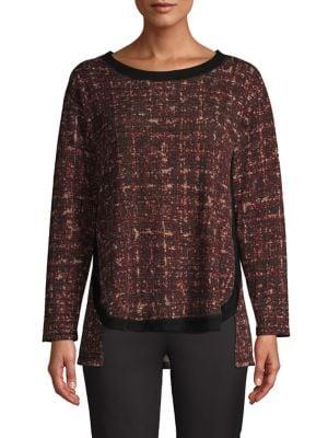 Jones New York Hi-lo Tweed Sweater