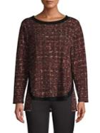 Jones New York Hi-lo Tweed Sweater