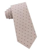 Black Brown Embroidered Dots Tie