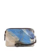 Vida Life Through Written Water Leather Statement Clutch