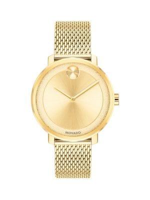 Movado Bold Ionic-goldplated Stainless Steel Bracelet Watch
