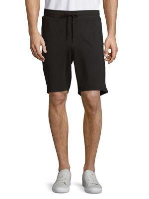 Black Brown Elasticized Drawstring Shorts