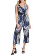 Karen Kane Printed Tie-front Jumpsuit