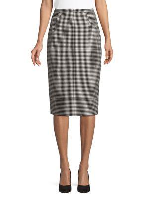 Max Mara Studio Gingham Pencil Skirt
