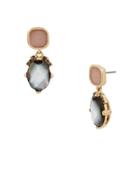 Kenneth Cole New York Shell And Stone Double Drop Earrings