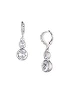 Givenchy Silvertone & Swarovski Crystal Earrings