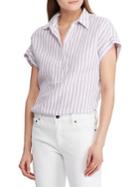 Lauren Ralph Lauren Stripe Relaxed-fit Linen Shirt
