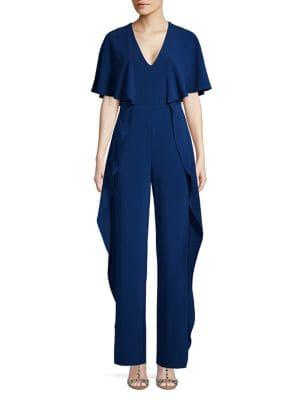 H Halston Ruffled-side Jumpsuit