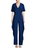 H Halston Ruffled-side Jumpsuit