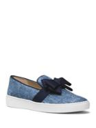 Michael Kors Collection Val Denim Bow Skate Sneakers