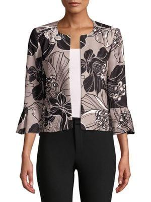 Calvin Klein Bell-sleeve Printed Jacket