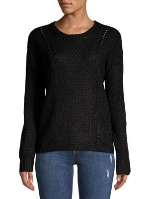 Ellen Tracy Classic Perforated Sweater