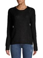Ellen Tracy Classic Perforated Sweater