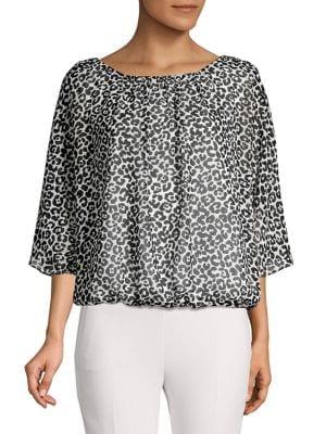 Vince Camuto Leopard-print Batwing Blouse