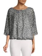 Vince Camuto Leopard-print Batwing Blouse