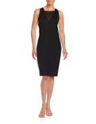 Highline Collective Mesh-accented Sheath Dress