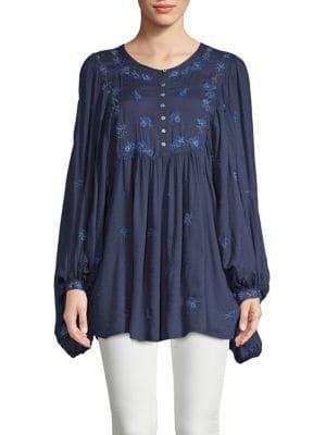 Free People Kiss From A Rose Embroidered Top