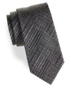 Black Brown Embroidered Tie
