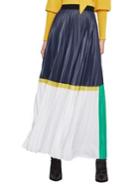 Bcbgmaxazria Colorblock Pleated Chintz Maxi Skirt