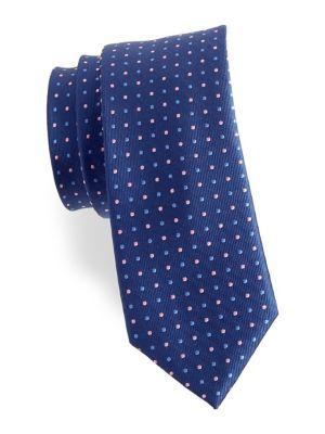 Black Brown Multi-dot Silk Tie