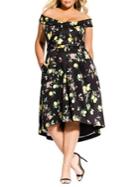City Chic Plus Amalfi Floral Dress