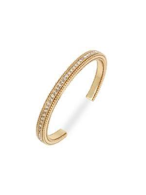 Bcbgeneration Beachcomber Goldtone & Crystal Textured Cuffs