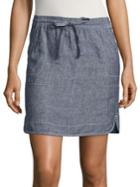 Lord & Taylor Cross-dyed Linen Skirt