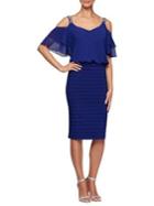 Alex Evenings Cold-shoulder Midi Dress