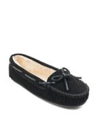 Minnetonka Cally Suede Faux Fur-lined Moccasins