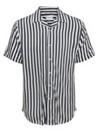 Only And Sons Striped Short-sleeve Button-down Shirt
