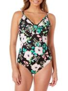 Shape Solver Glam Squad One-piece Floral Printed Swimsuit