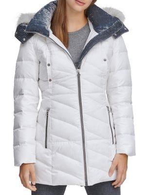 Marc New York Shirley Faux Fur-trim Hooded Puffer Coat