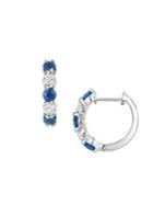 Morris & David 14k White Gold, Sapphire & Diamond Earrings
