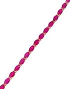 Effy Amore Diamond, Natural Ruby And 14k Rose Gold Bracelet, 0.17 Tcw
