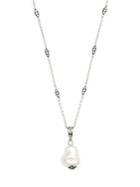 Nadri 12.7mm Baroque Freshwater Pearl, Topaz & Crystal Pendant Necklace