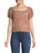 Free People Square-neck Printed Top