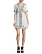 Design Lab Lord & Taylor Lace-up Short Sleeved Dress