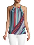 Daniel Rainn Striped Halterrneck Top