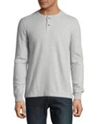 Black Brown Long Sleeve Cashmere Henley