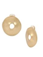Robert Lee Morris Collection Golden Target Disc Clip-on Earrings
