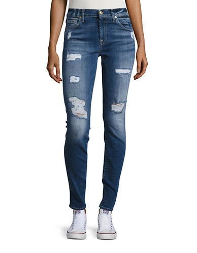 7 For All Mankind Destroyed Skinny Jeans